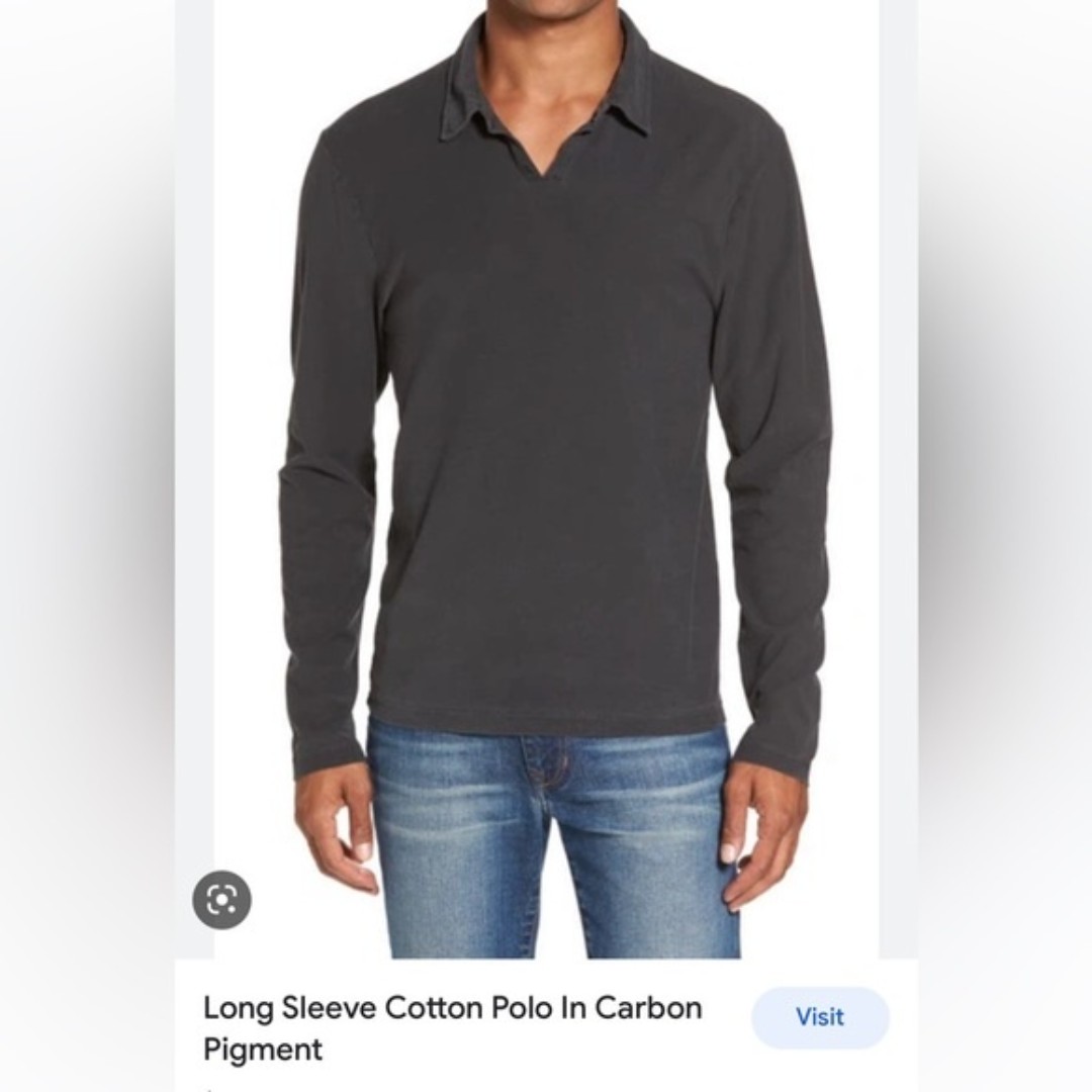 James Perse long sleeve polo shirt size 2