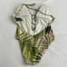 Vince Camuto Tropical Green Plunge One Piece Size 12