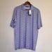 Cutter & Buck Mens Golf Polo XL Virtue Eco Pique Botanical Blue Baranyk MCK01161