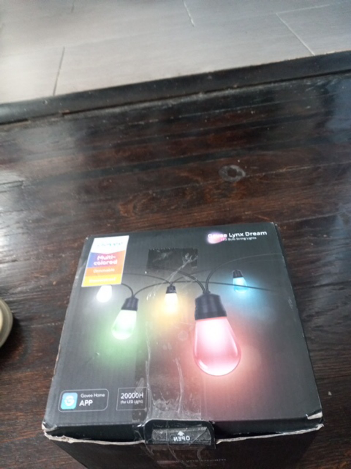 Govee Lynx Dream 48ft LED Bulb String Lights H7020 15 Bulbs. OPEN BOX.