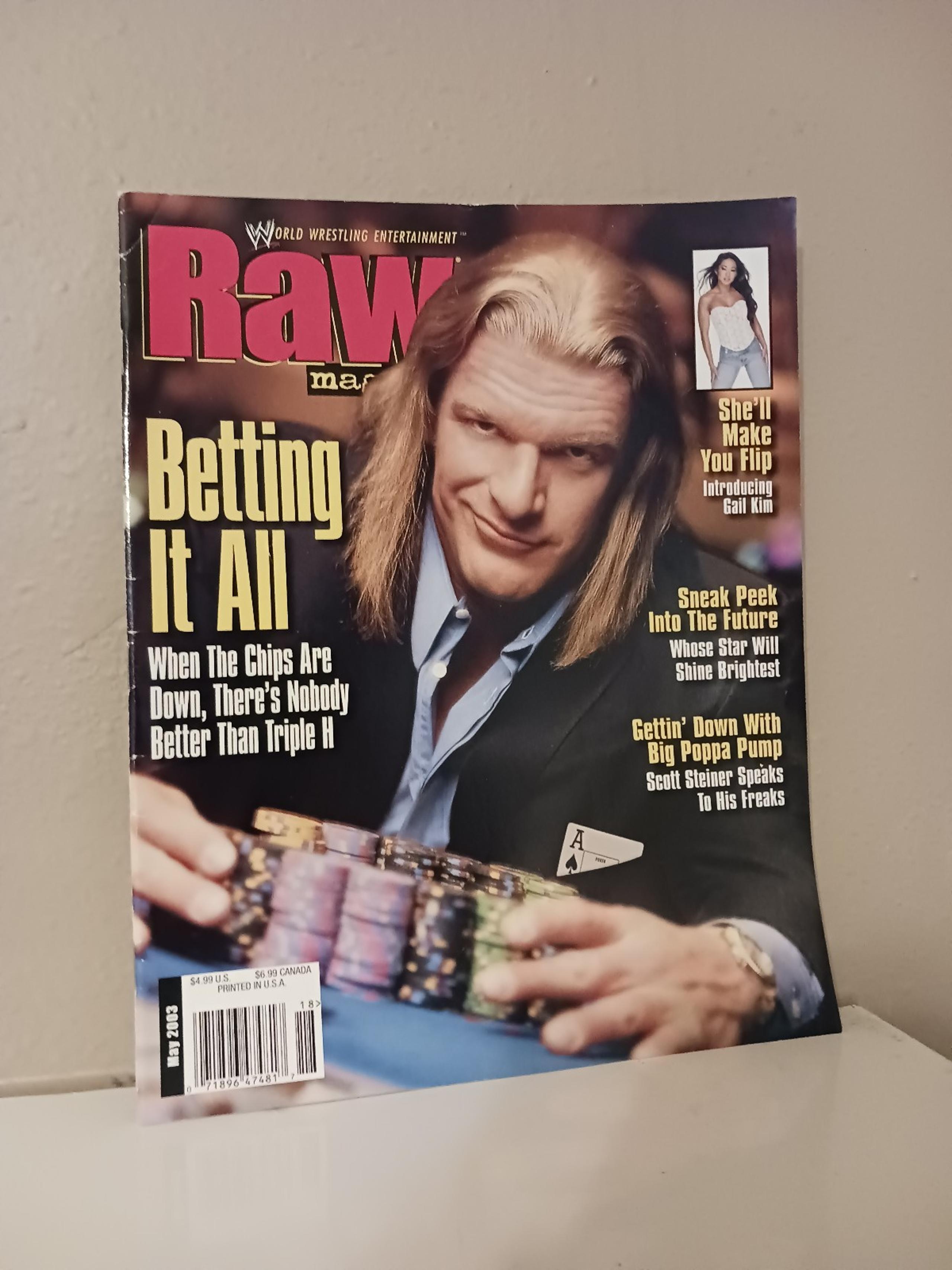 WWE RAW Triple H Magazine, Gail Kim Poster, Scott Steiner interview, WWF