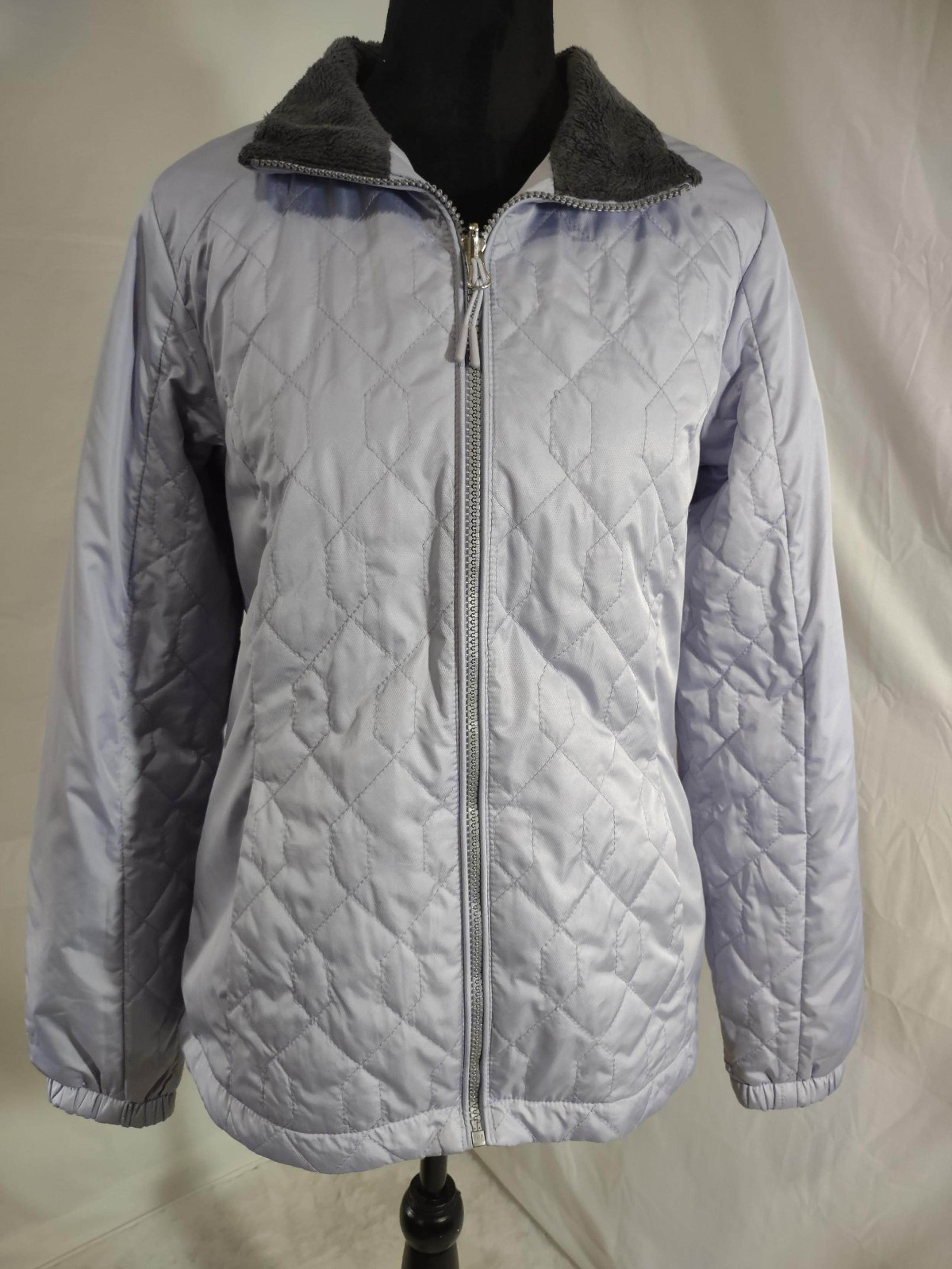 ZEROXPOSUR Women's Quilted Lilac Lightweight Puffer Full Zip Coat Size Small