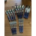 Mardi Gras Flatware Navy Blue Handles 19 Piece WF Washington Forge Korea READ