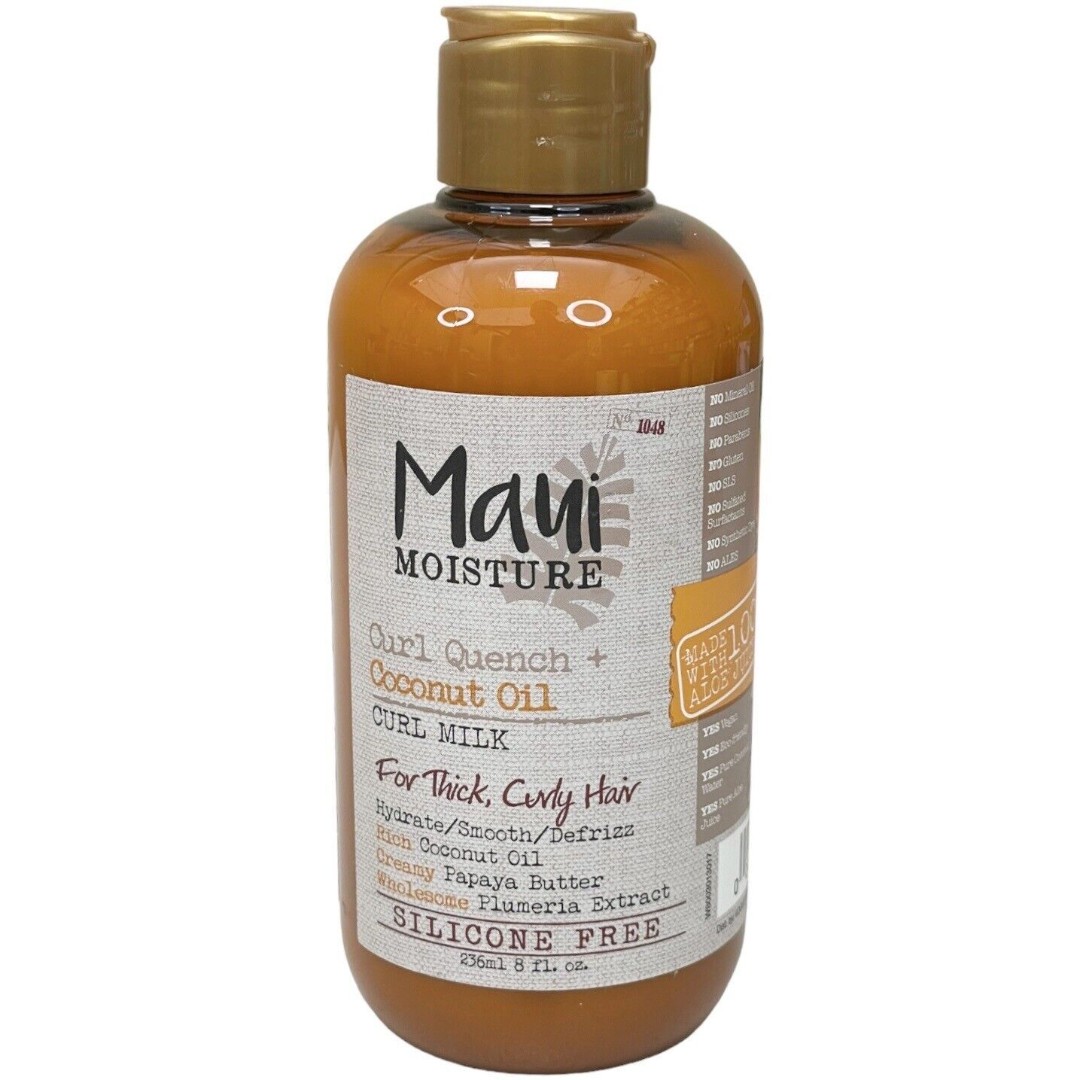 Maui Moisture Curl Quench + Coconut Oil Hair Milk Anti-Frizz Curl Defining 8 oz