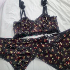 Torrid lingerie set cherry print