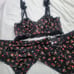 Torrid lingerie set cherry print