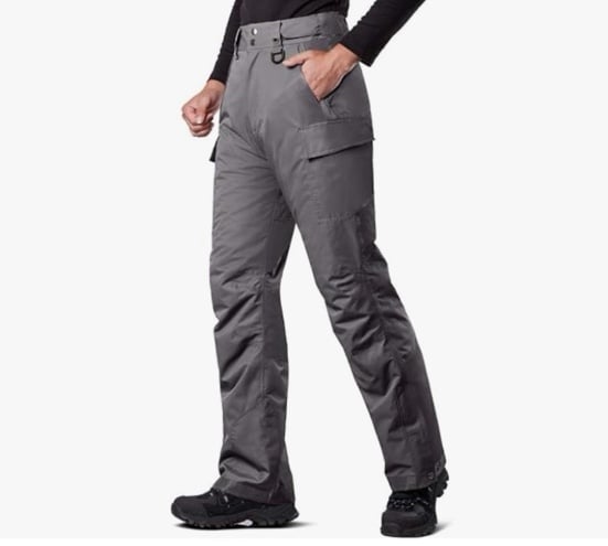 FREE SOLDIER Men's Waterproof Insulated Pants Winter Skiing Snowboarding Pant Sm