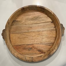 Oversized Carved Wood Tray - Hearth & Hand with Magnolia Brown