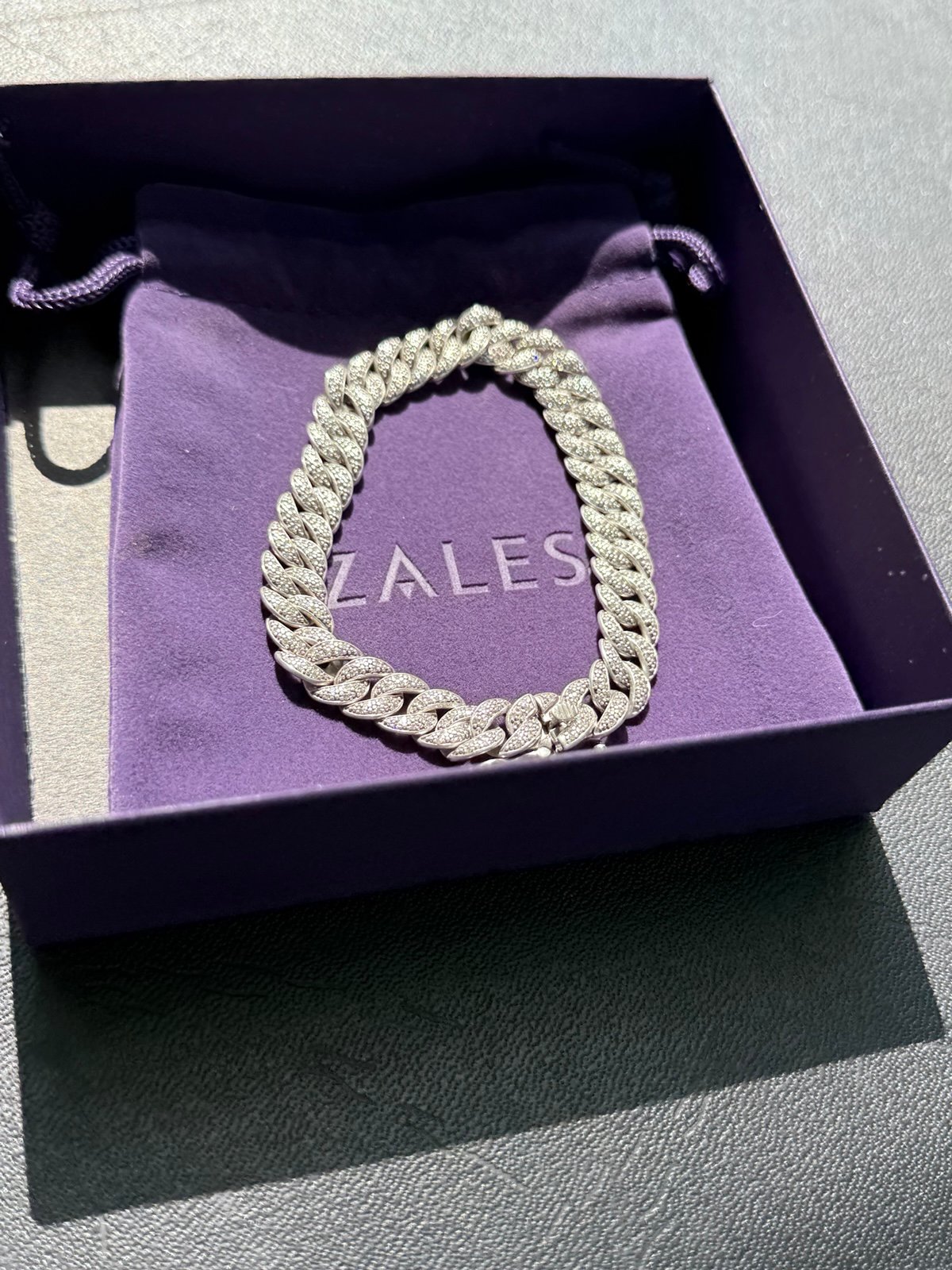 2 CT. T.W. Diamond Cuban Curb Chain Bracelet in Sterling Silver - 8.5 