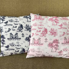 【Unused】Toile de Jouy Cushions, Set of 2
