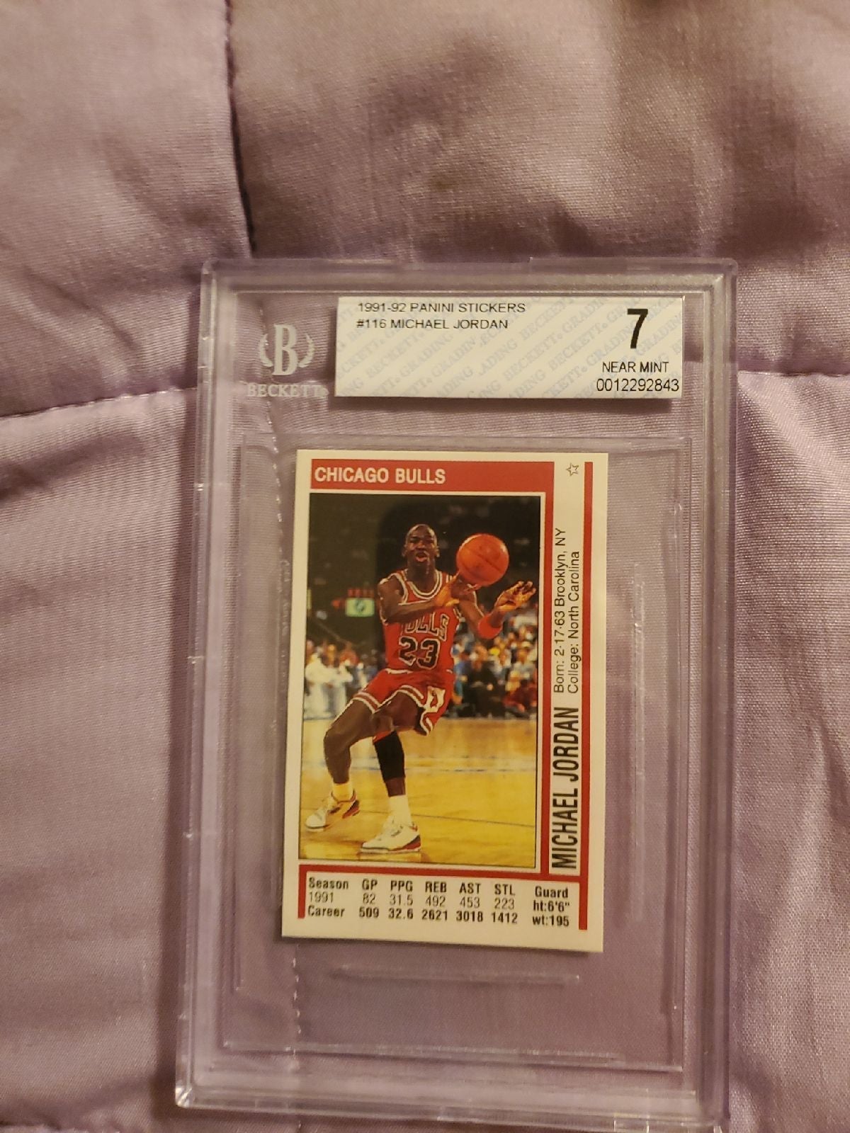 1991 92 panini sticker #116 Michael Jord