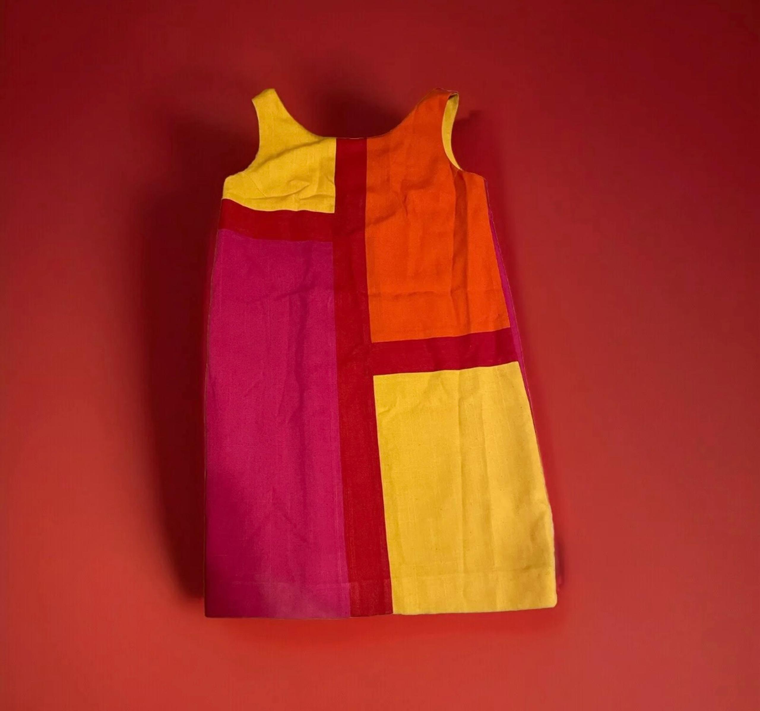 the limited Party/ Cocktail Colorblock  Knee Dress Vintage size n