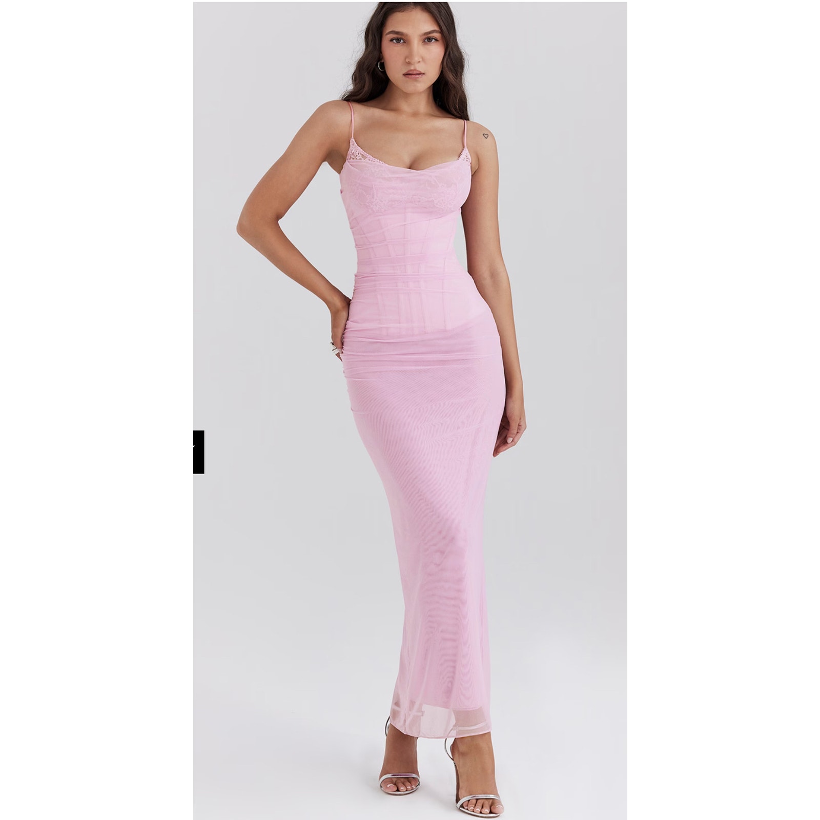 NALINI Medium Regular COTTON CANDY CORSET MAXI DRESS House of CB 305