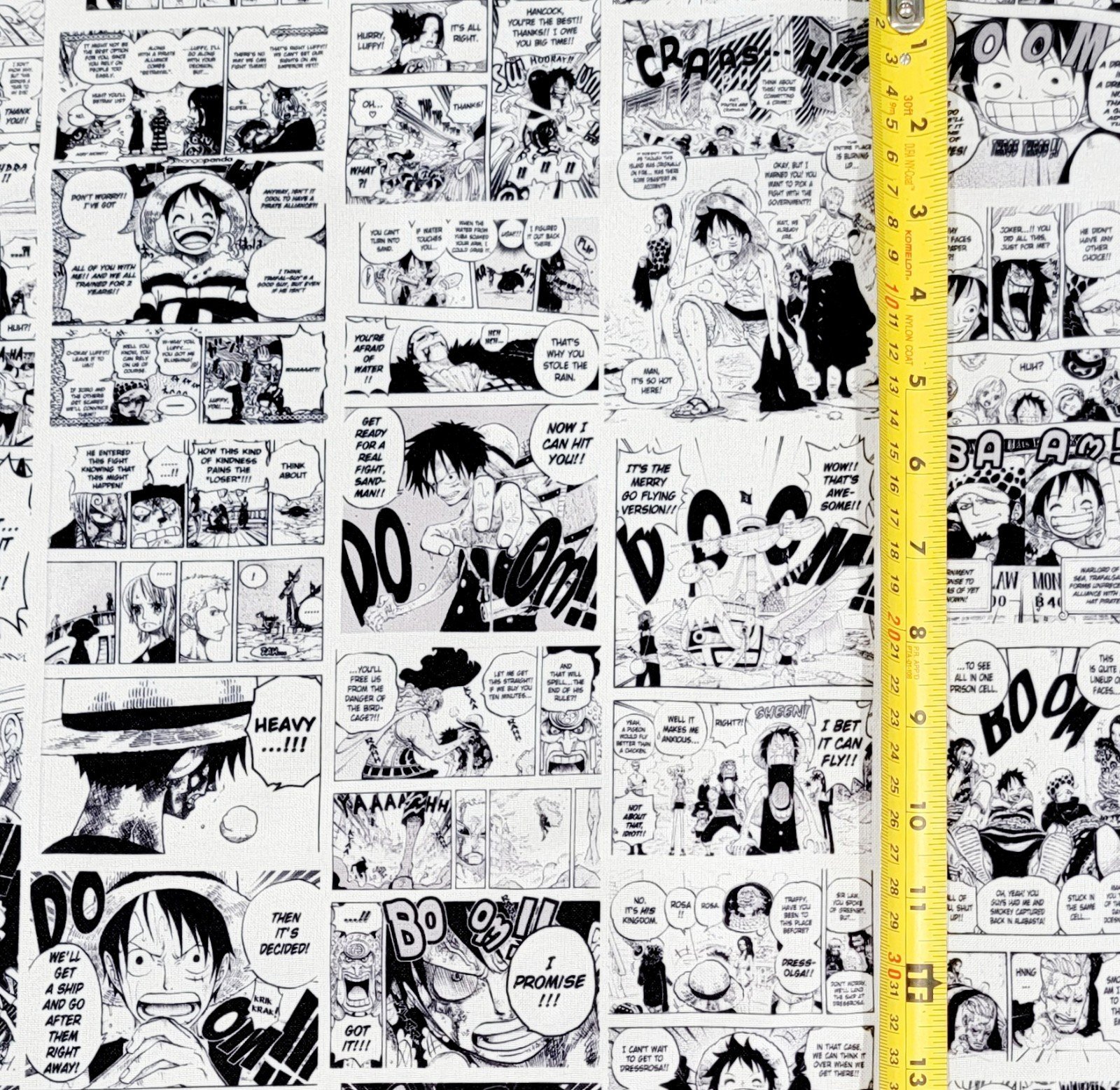 ONE PIECE ANIME MANGA COMIC STYLE FABRIC 1 YARD (36 X58 ) BRAND NEW