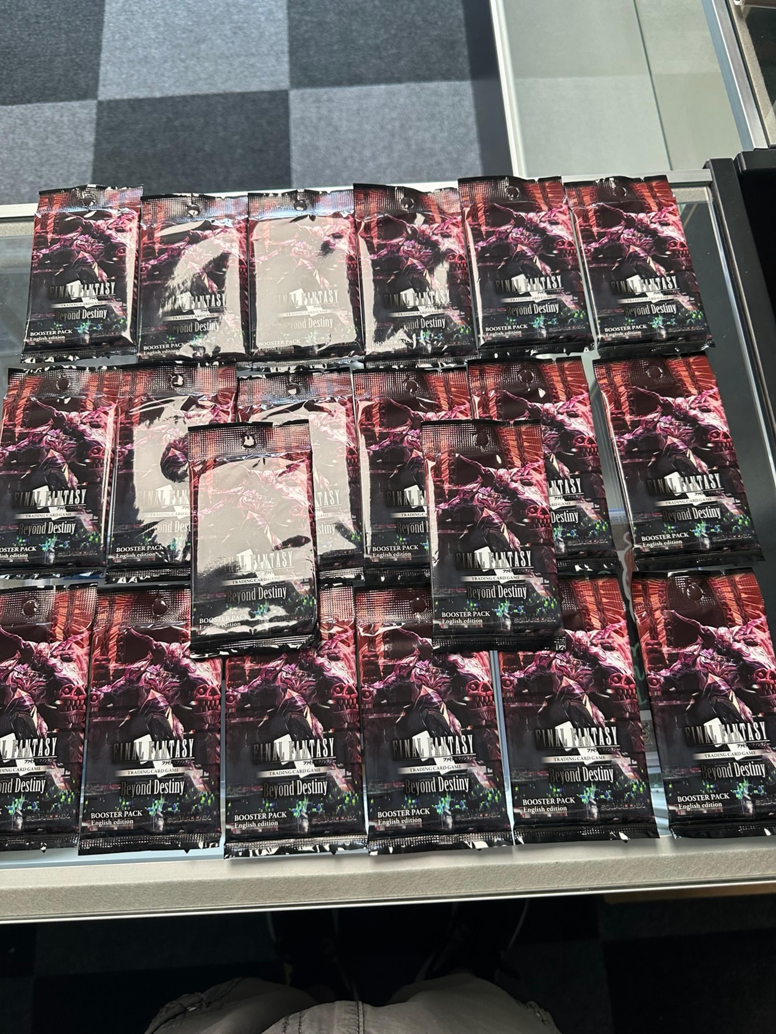 X 20 packs of final fantasy beyond destiny cards