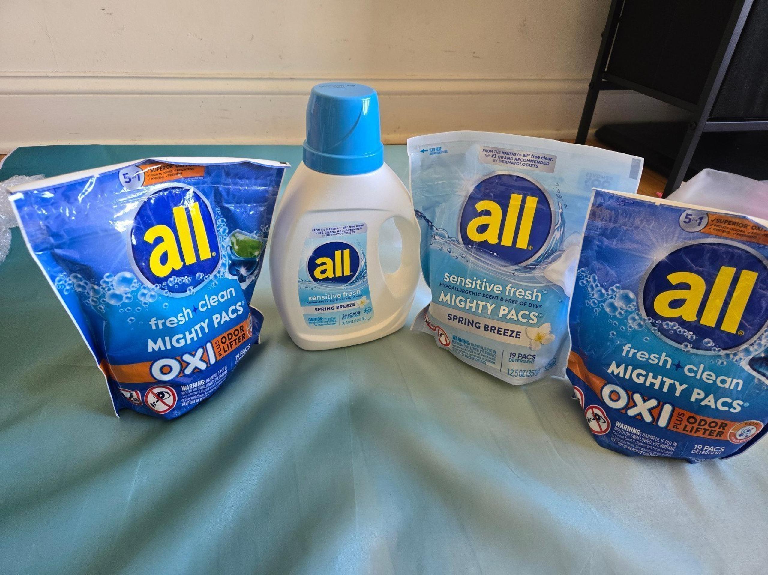 All detergent Liquid and detergent packs bundle
