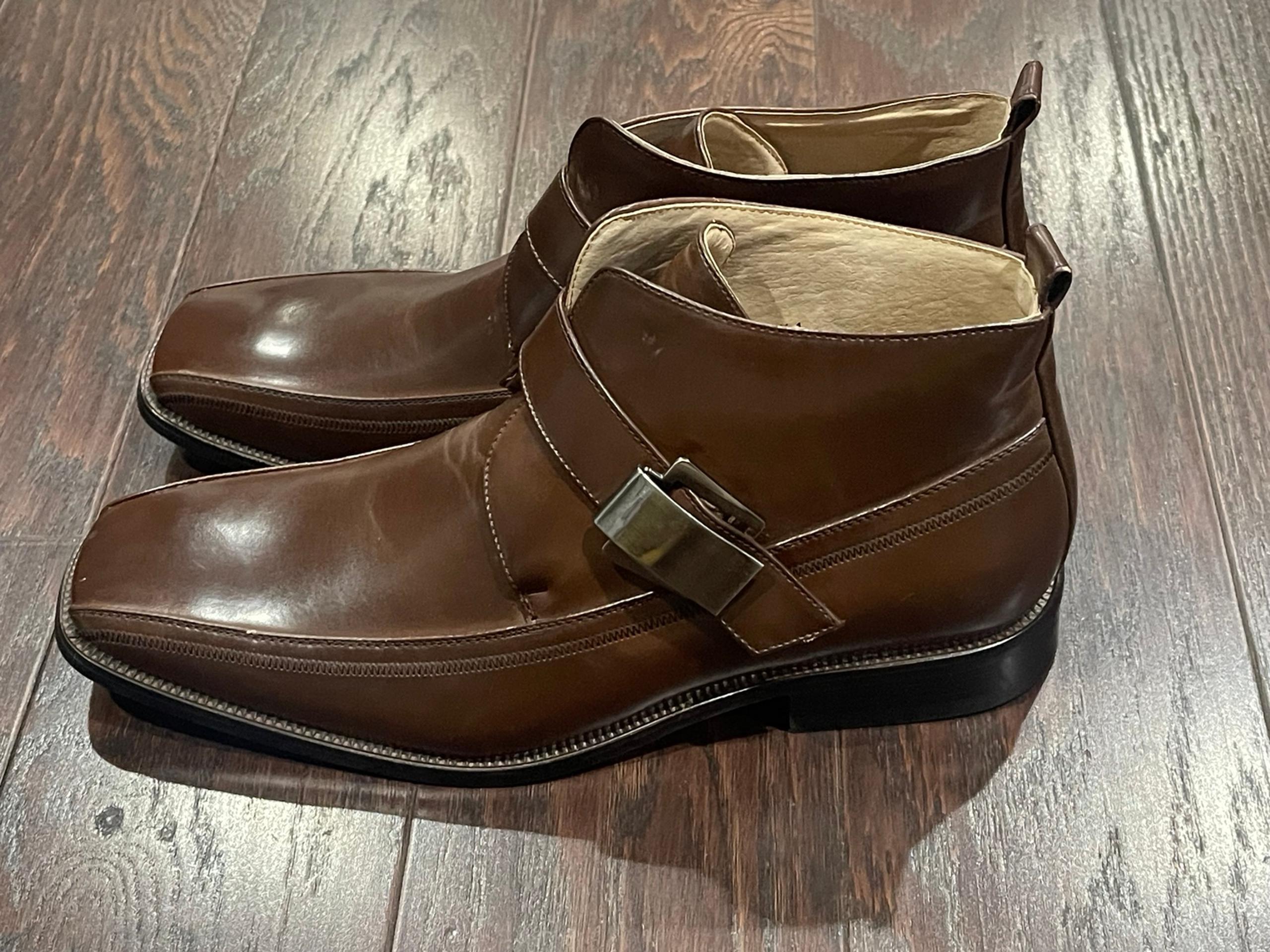 Adolfo Mens Ankle High Square Toe Casual Dress Boots Size 9.5 Classic Career