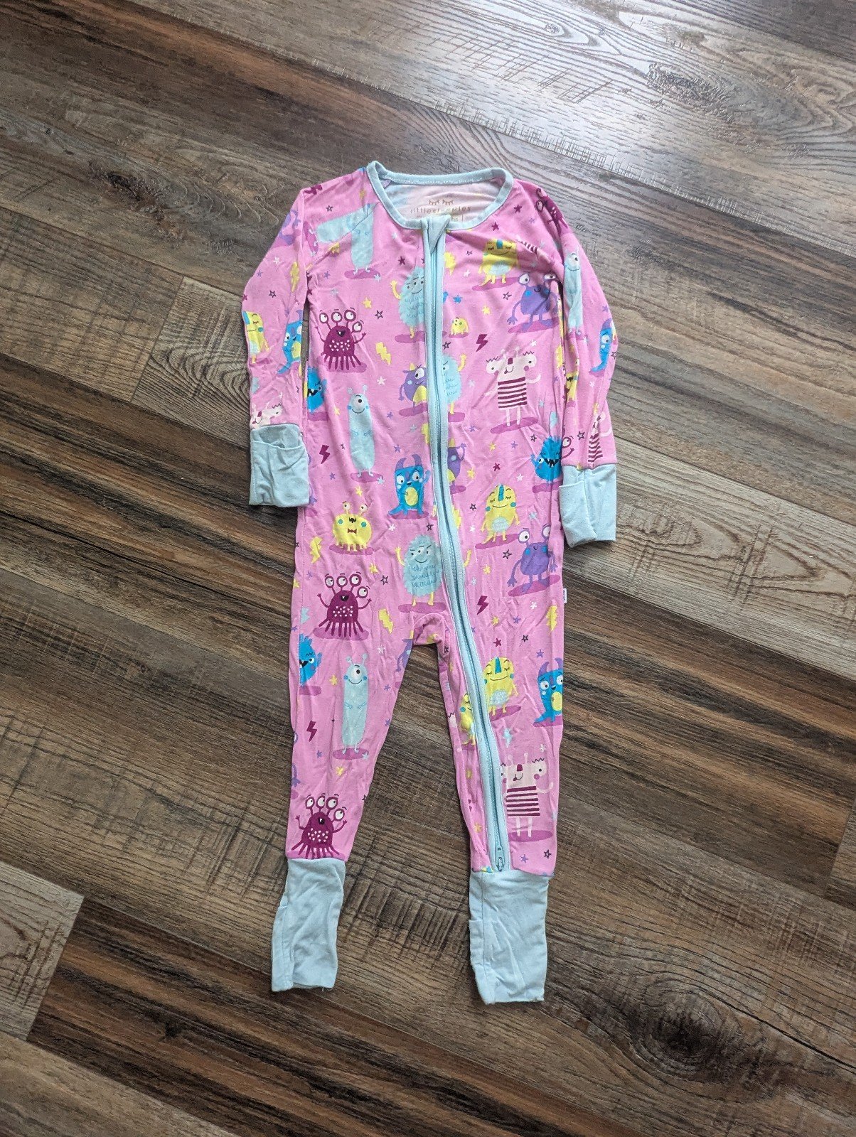 Little Sleepies purple monster mayhem zippie