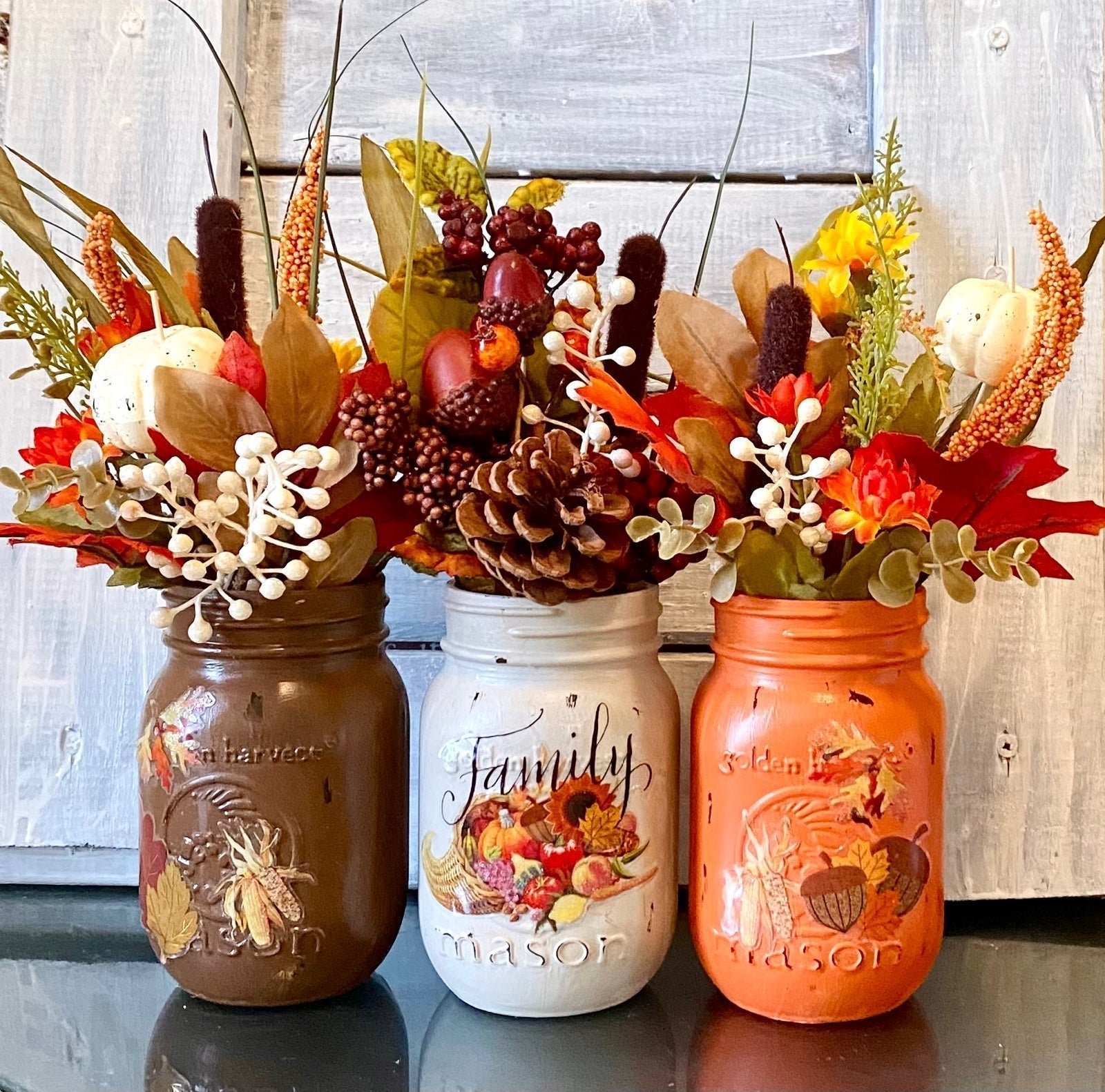 Modern Rustic Farmhouse Fall /Autumn Thanksgiving Centerpiece ❤️❤️❤️❤️