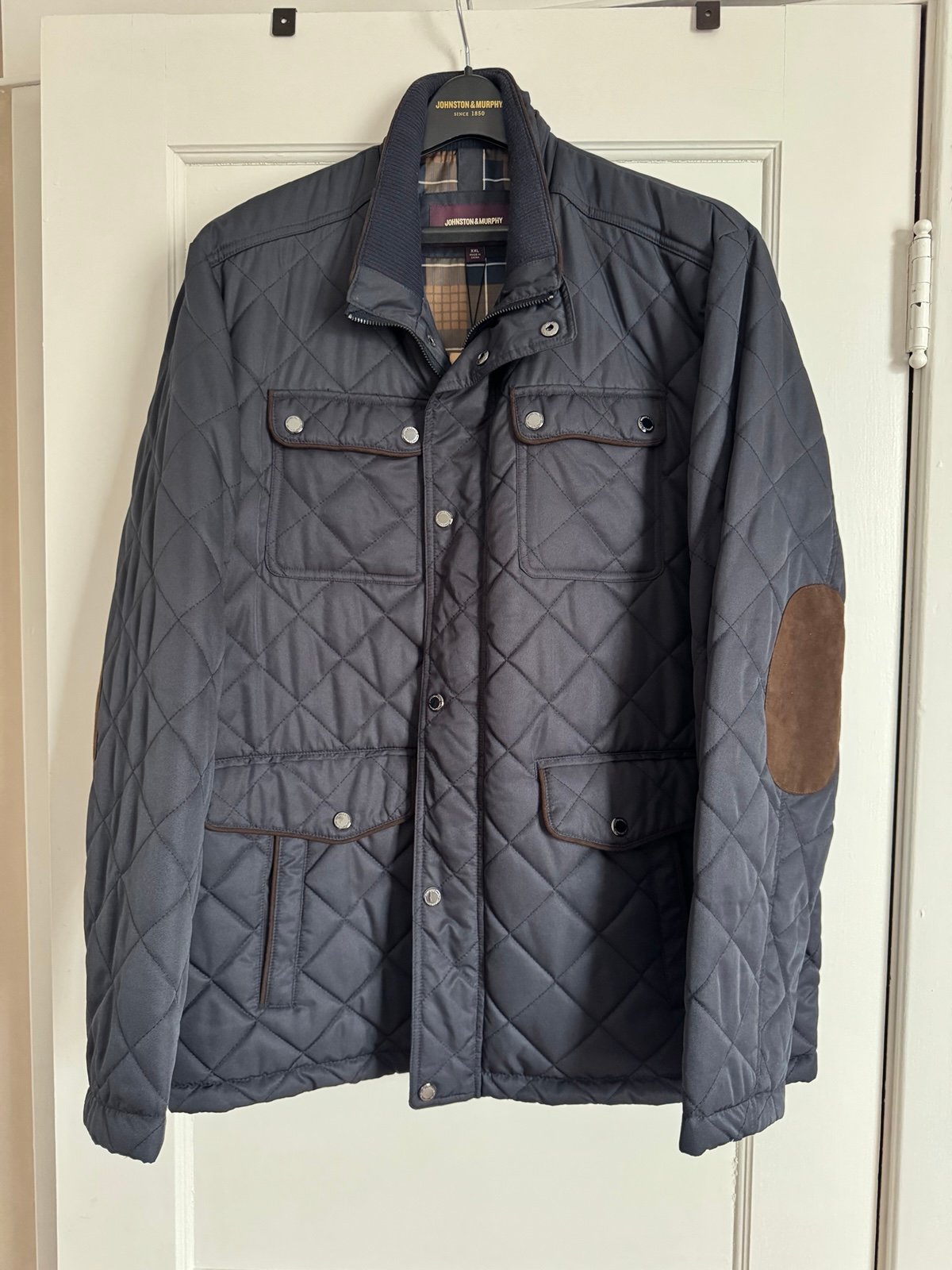 Johnston and Murphy Men's Diamond Quilted Jacket - Navy - Men’s XXL NEW with tag