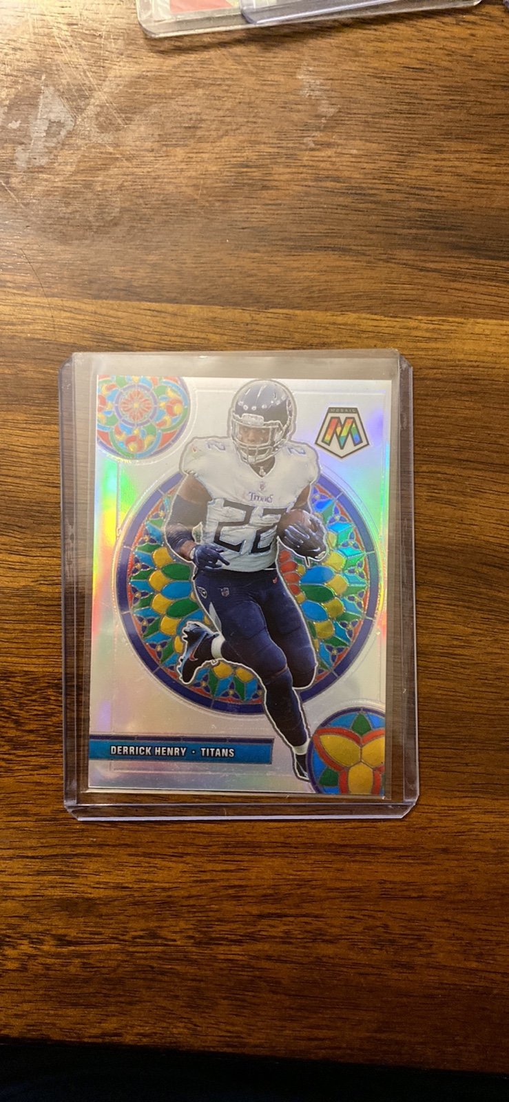 Derrick Henry Stained Glass SSP Case Hit 2021 Panini Mosaic #GM-13 Titans