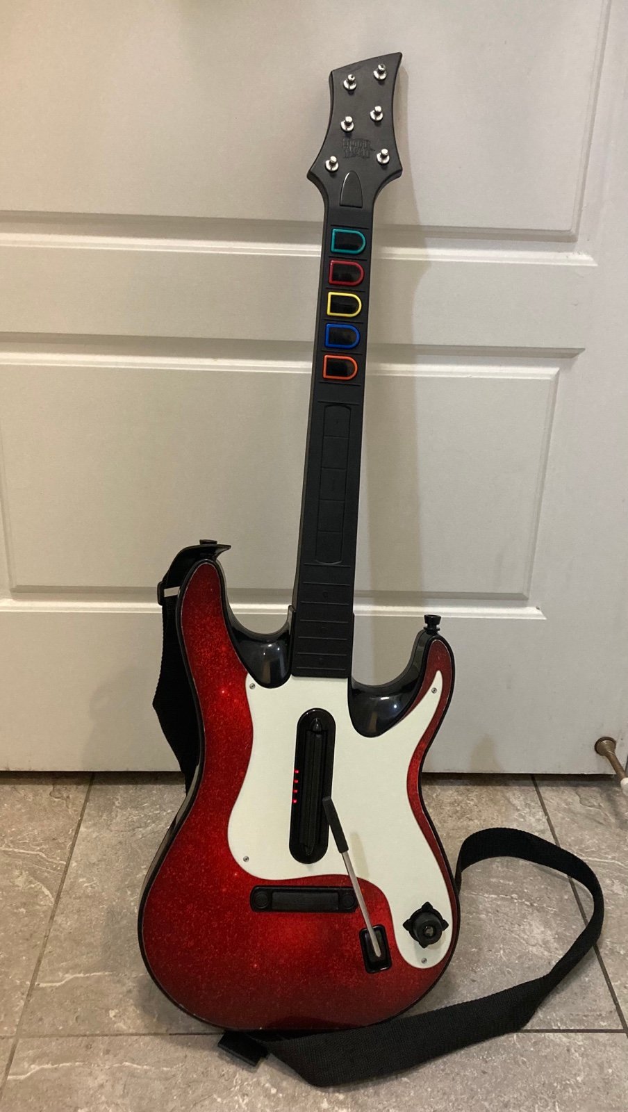 Guitar Hero Band Hero Wireless Guitar PS2 PS3 With Strap No Dongle 95893.805