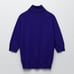 NWOT. Zara Blue Viscose Blend High Collar Sweater with 3/4 sleeves. Size M.