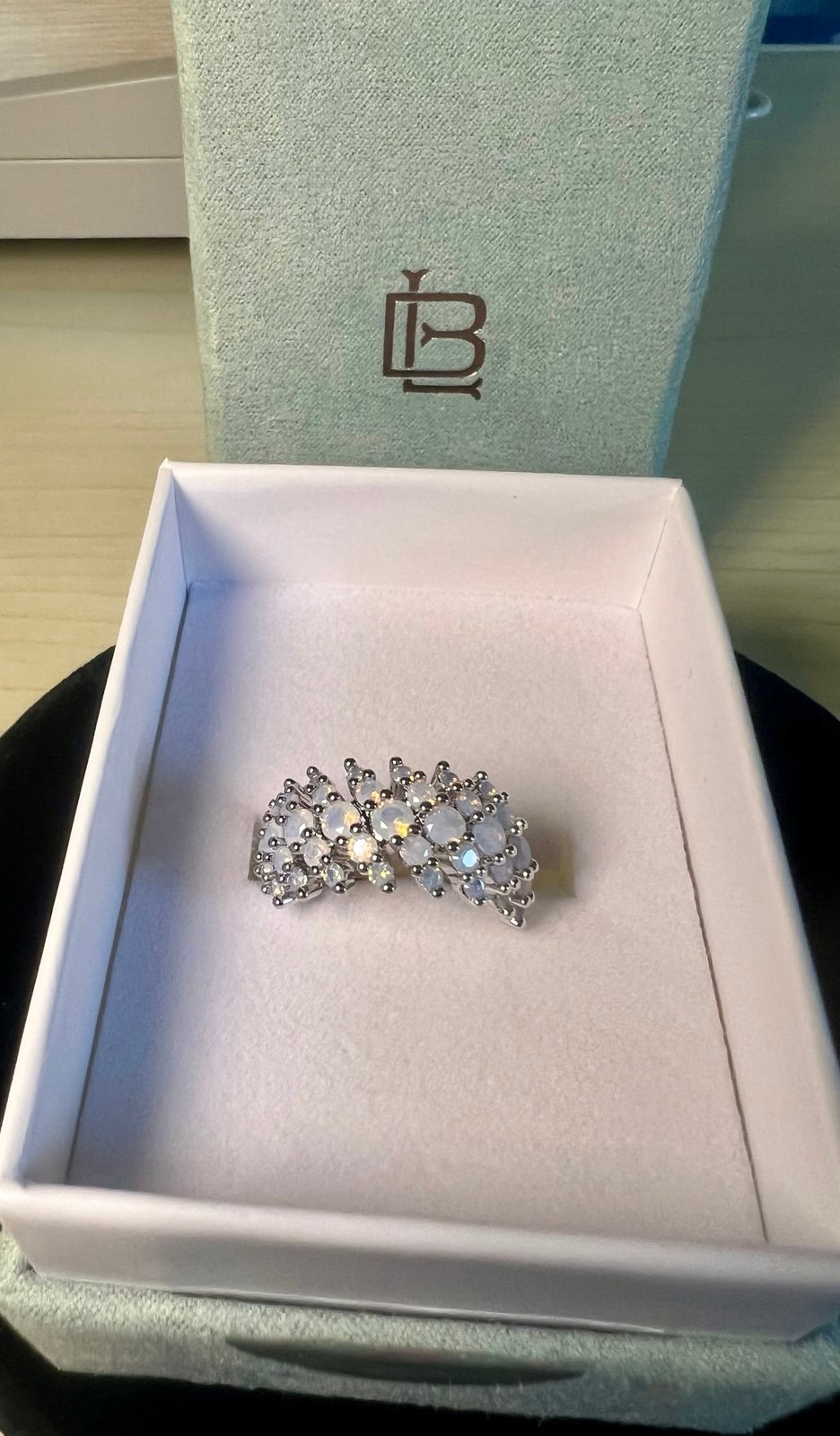 Bomb Party Luxe Band Simply Devine Size 8 Moonstone Ring
