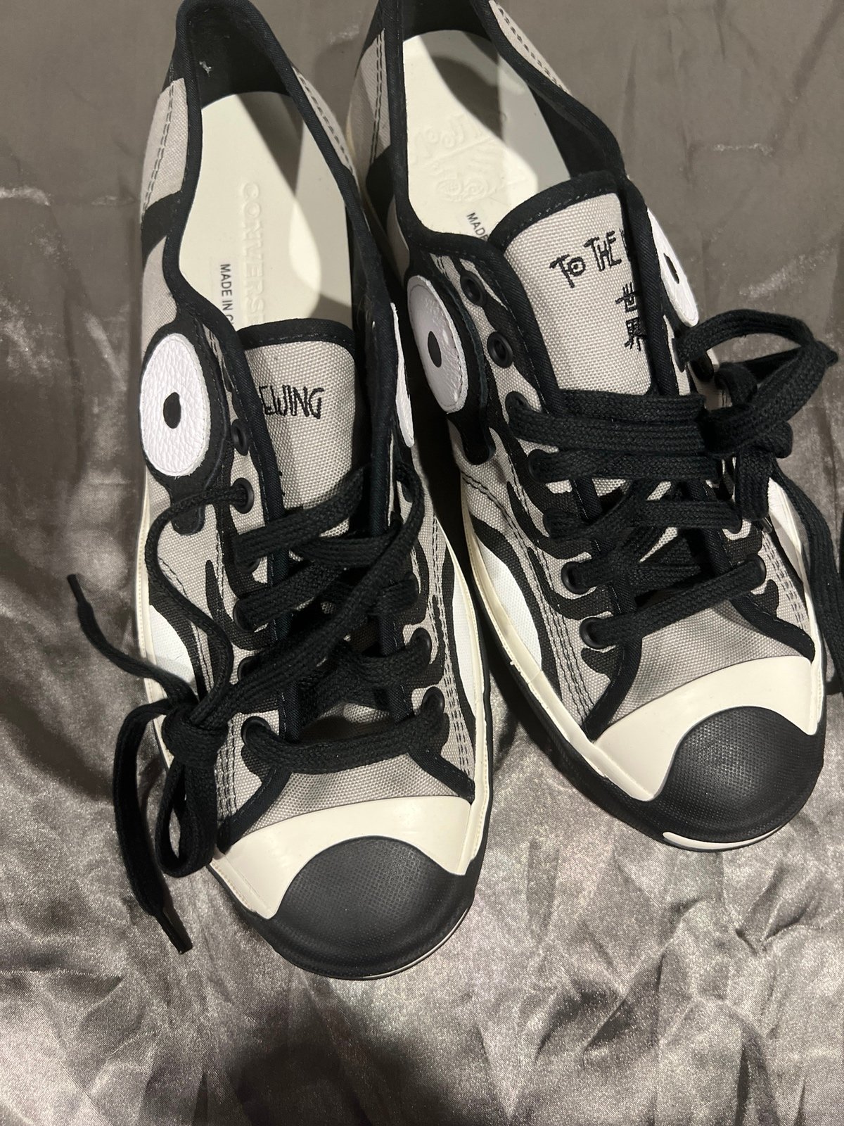 Converse Jack Purcell Canvas Low Sneakers in White/Black