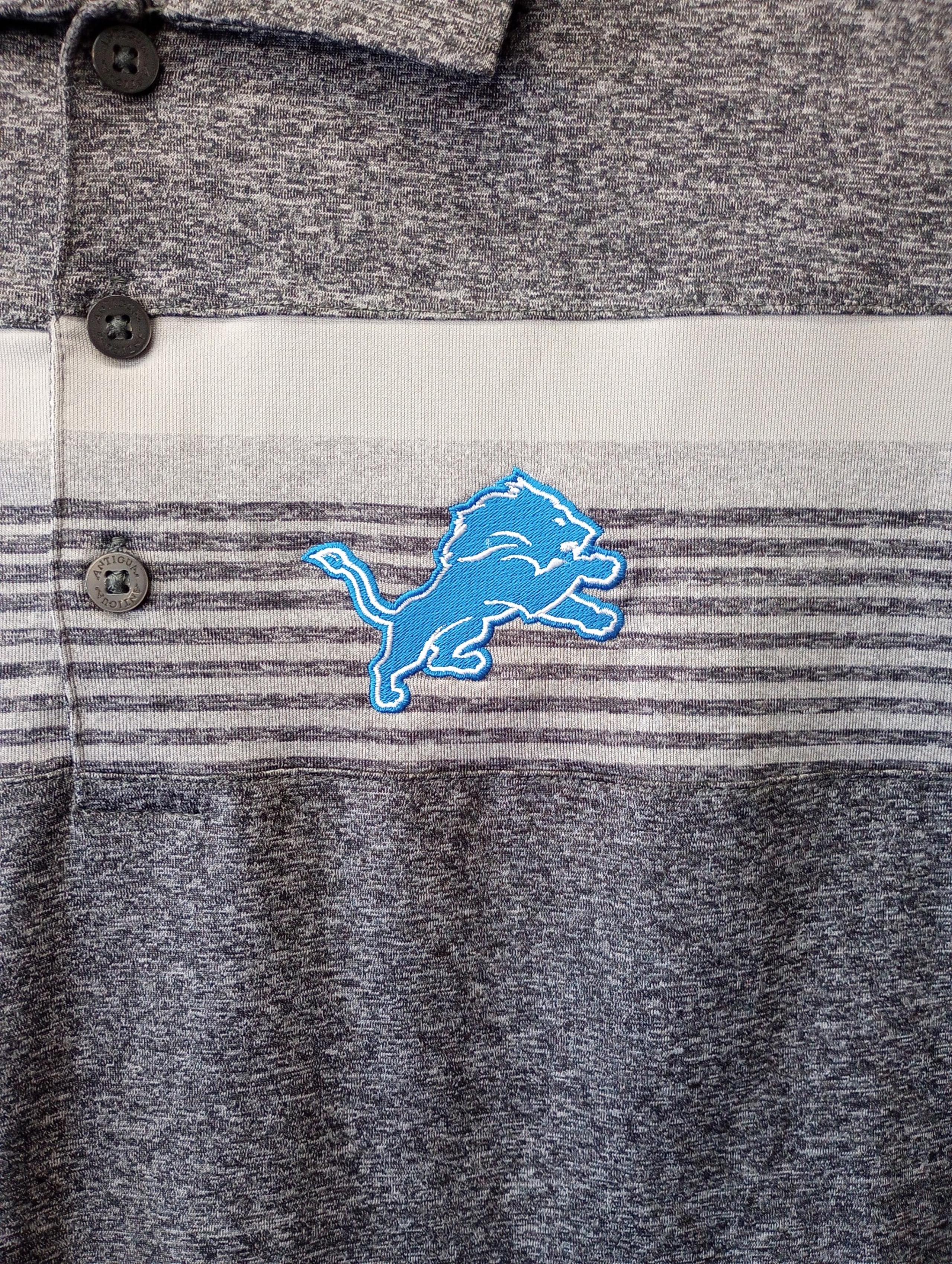 New men's Detroit Lions polo large