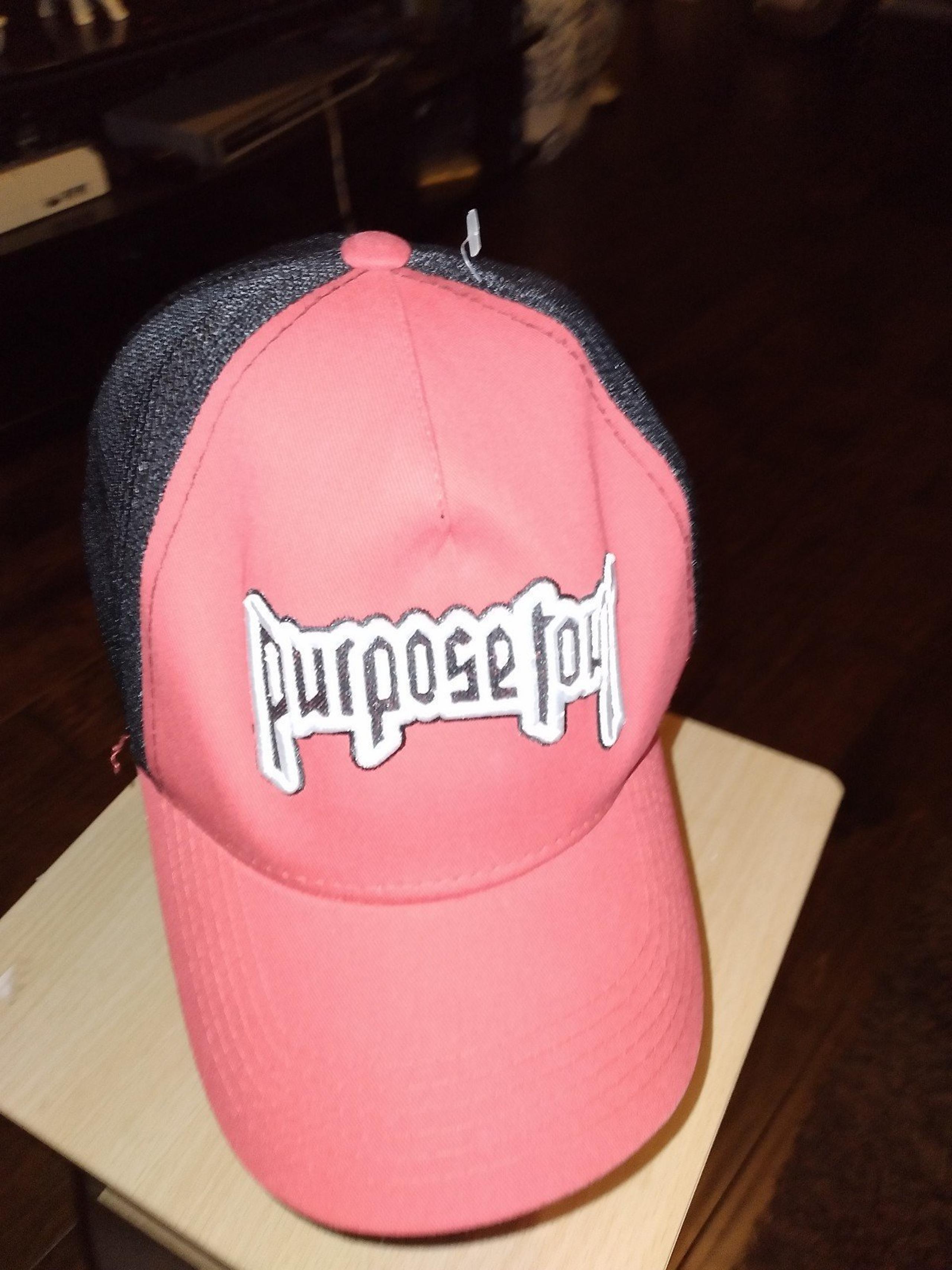 Purpose Tour Justin Bieber Pink & Black Mesh Trucker Hat Baseball Cap Snapback