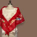 Handpainted Filipiniana Alampay Floral Shawl Maria Clara Red Pañuelo L/XL Silk