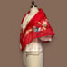 Handpainted Filipiniana Alampay Floral Shawl Maria Clara Red Pañuelo L/XL Silk