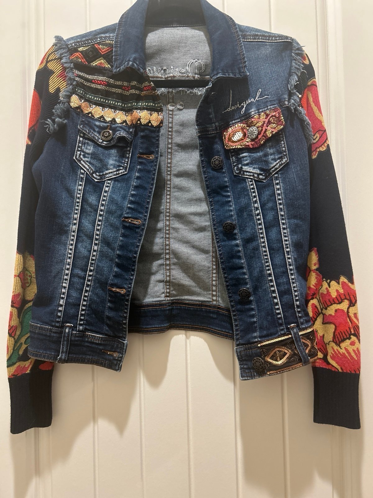 Desigual denim/knit jean jacket