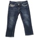 Grace in LA Low Rise Cropped Bling Jeans Size 25