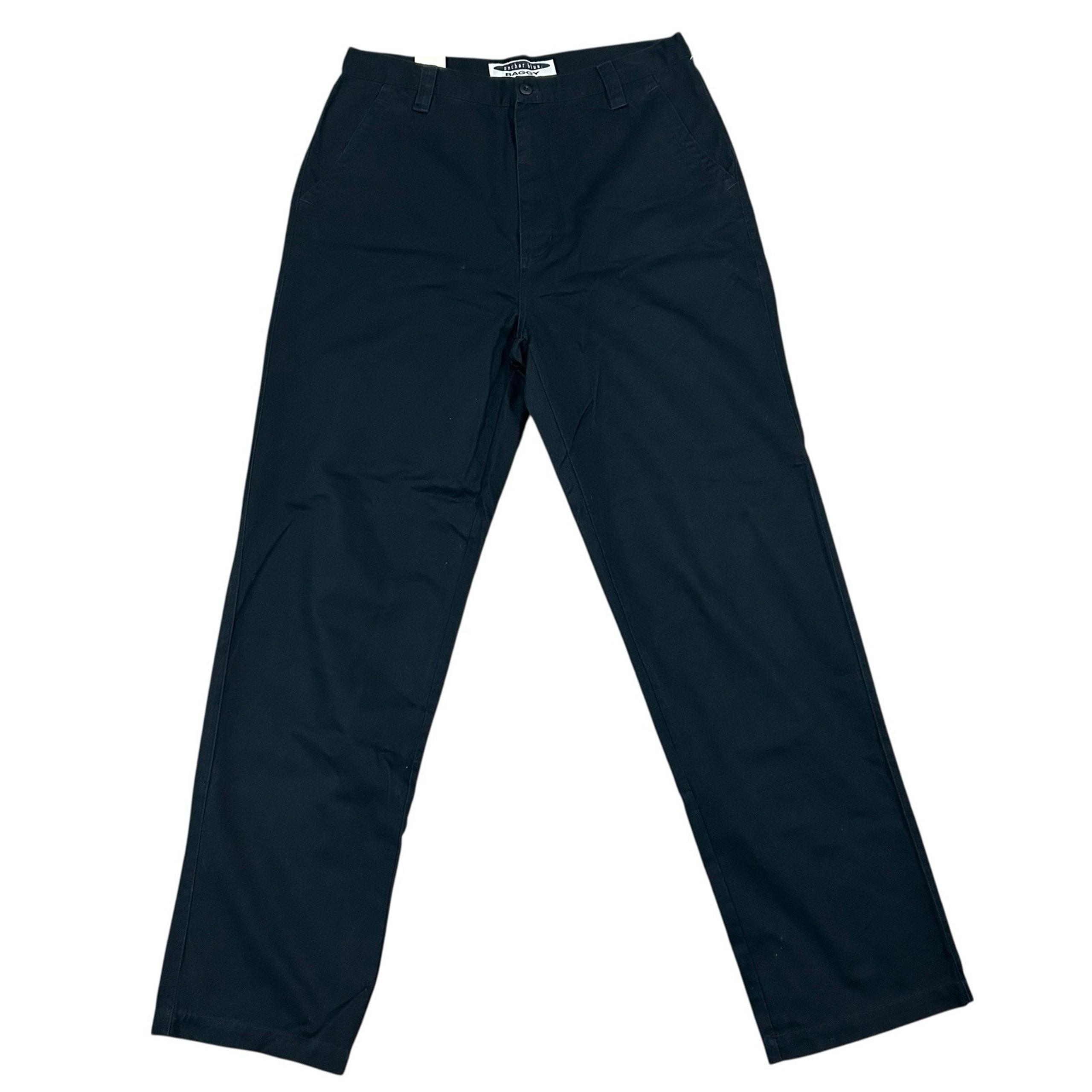 Baggy Chino Pants Mens 34X32 Navy Blue Y2K New with Tags Deadstock - Anchor Blue