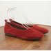 Born Womens Boca Flats Slip On Shoes Red Suede Round Toe Size 9.5M