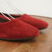 Born Womens Boca Flats Slip On Shoes Red Suede Round Toe Size 9.5M