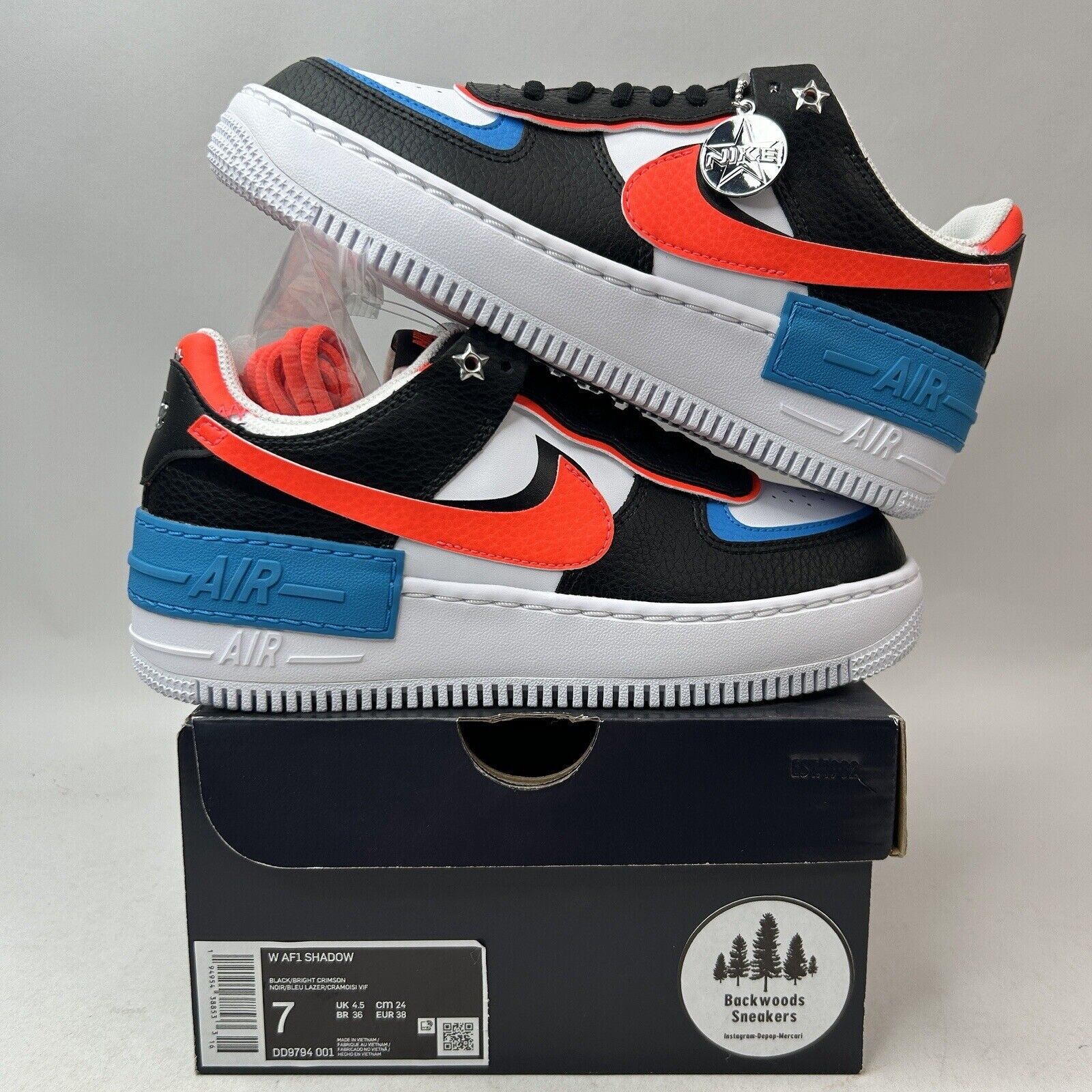 Nike Shoes Air Force 1 Shadow WMNS “Stars/White Bright Crimson” 2024