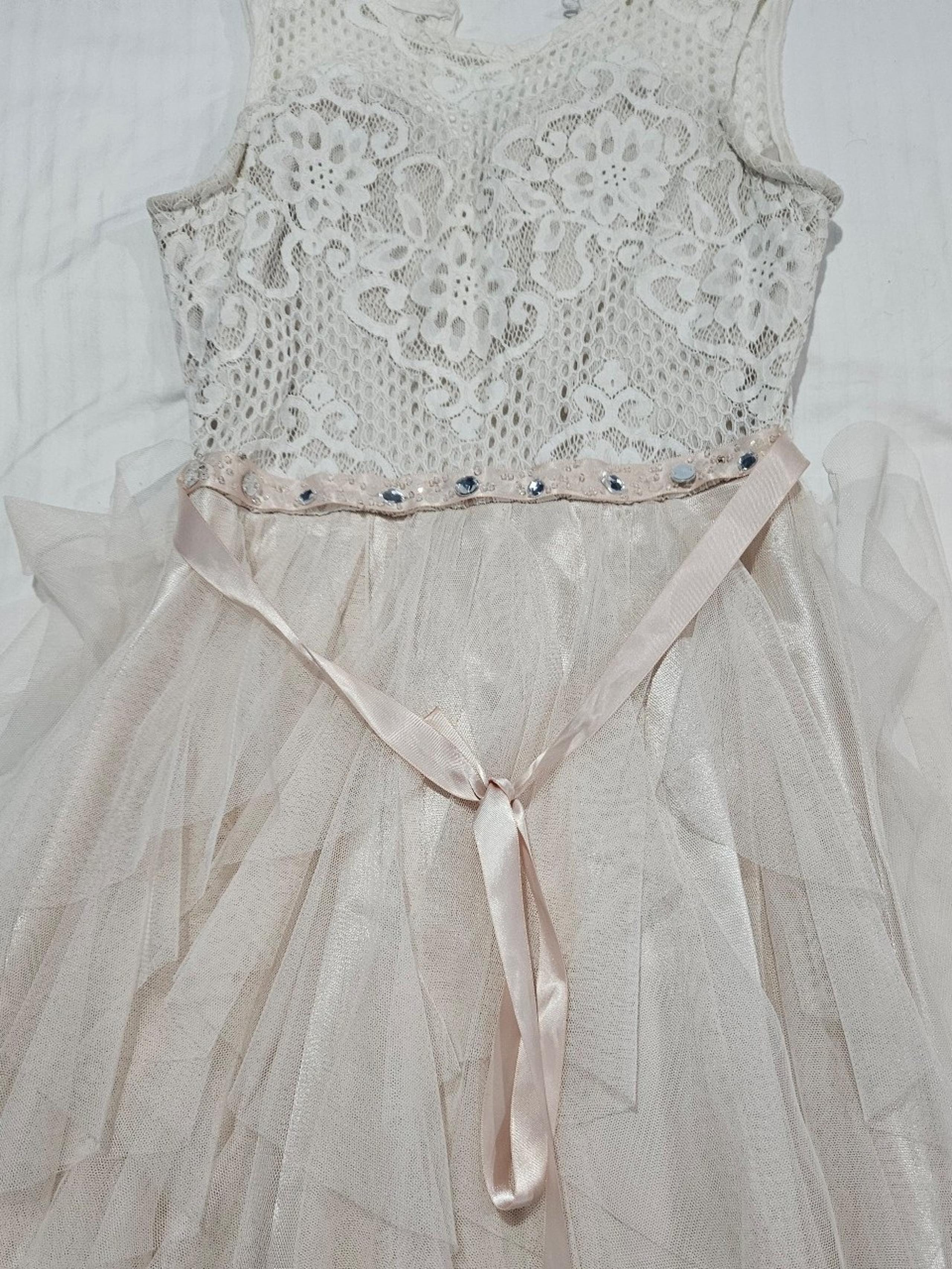 Girls Rare Editions ivory lace dress size 16