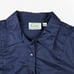 Y2K Navy Blue Half Button Roll Tab Sleeves Pockets Linea Tunic Blouse Size Large