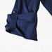 Y2K Navy Blue Half Button Roll Tab Sleeves Pockets Linea Tunic Blouse Size Large