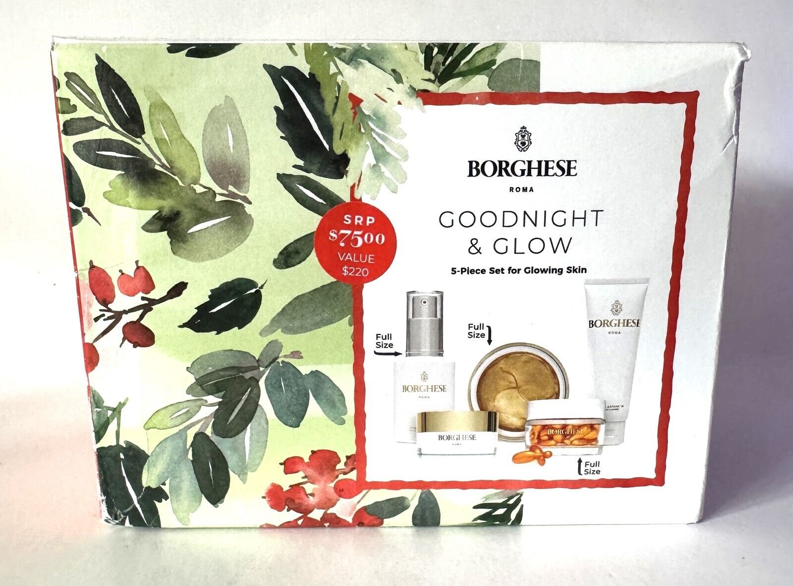 Borghese - Goodnight and Glow 5-Piece Glowing Skin Care Set Boxed