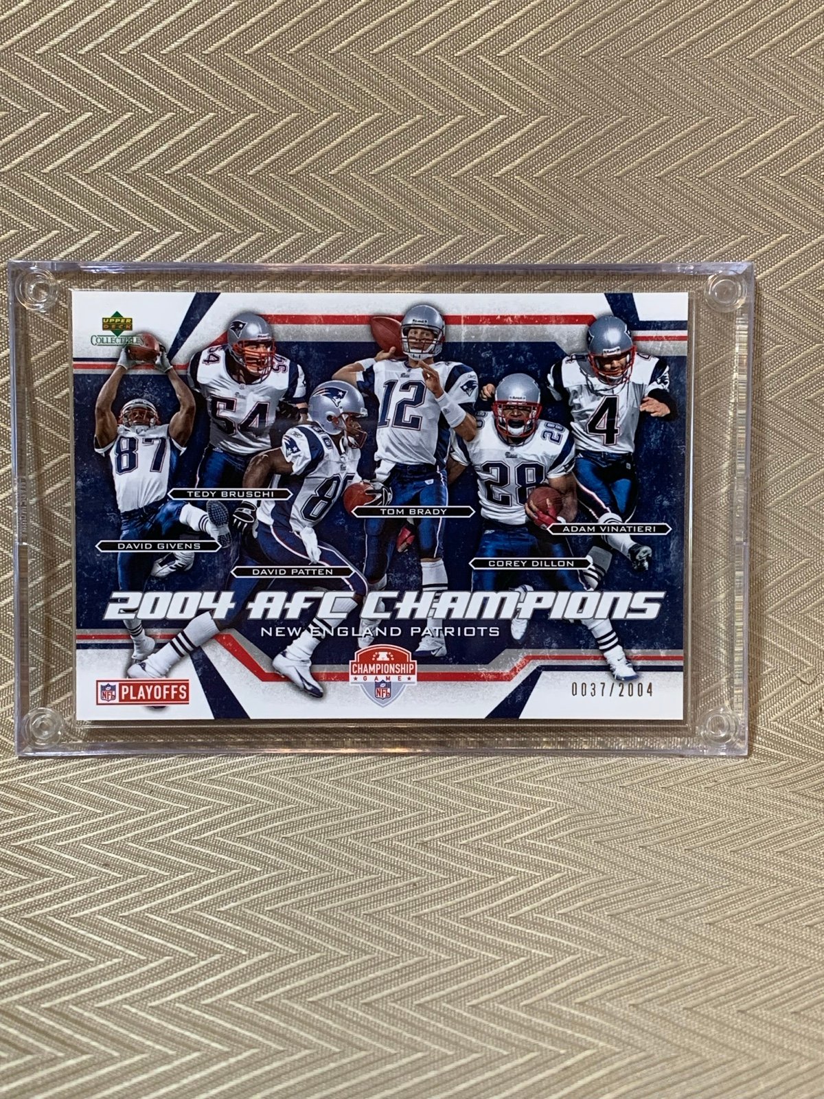 2004 AFC Champions- New England Patriots -jumbo trading card.
