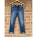 Driftwood Amelia Skraight Crop Classic Fit Frayed Step Hem Ankle Jeans size 26