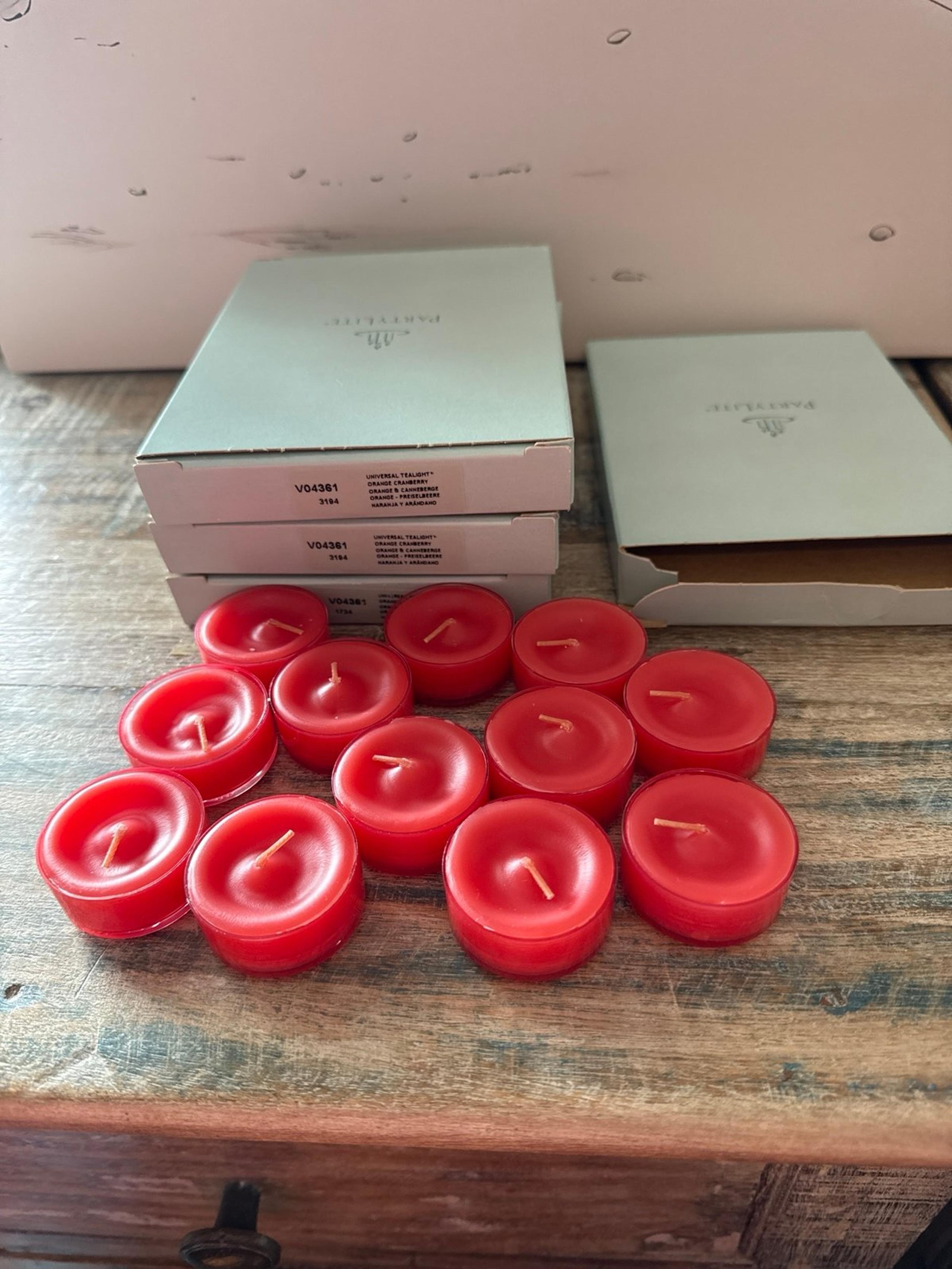 Partylite Candle Orange Cranberry 48 Tealights NIB*******************
