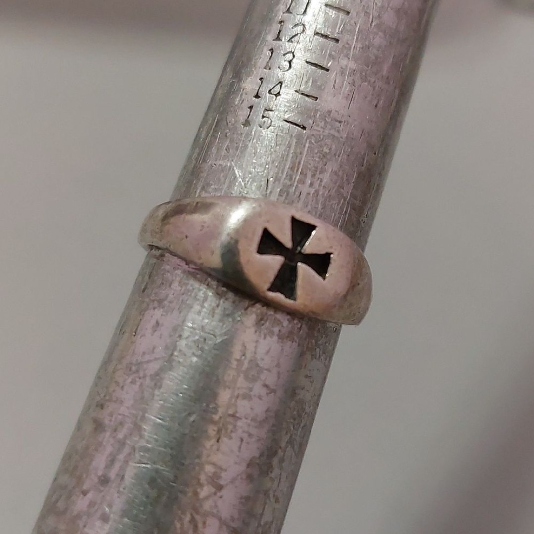 Intaglio Cross 925 Sterling Silver Ring Size 6.75 NF Nickel Free