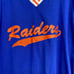 Vintage Raiders Venus V Neck #57 Short Sleeve Sport Jersey Ringer Shirt