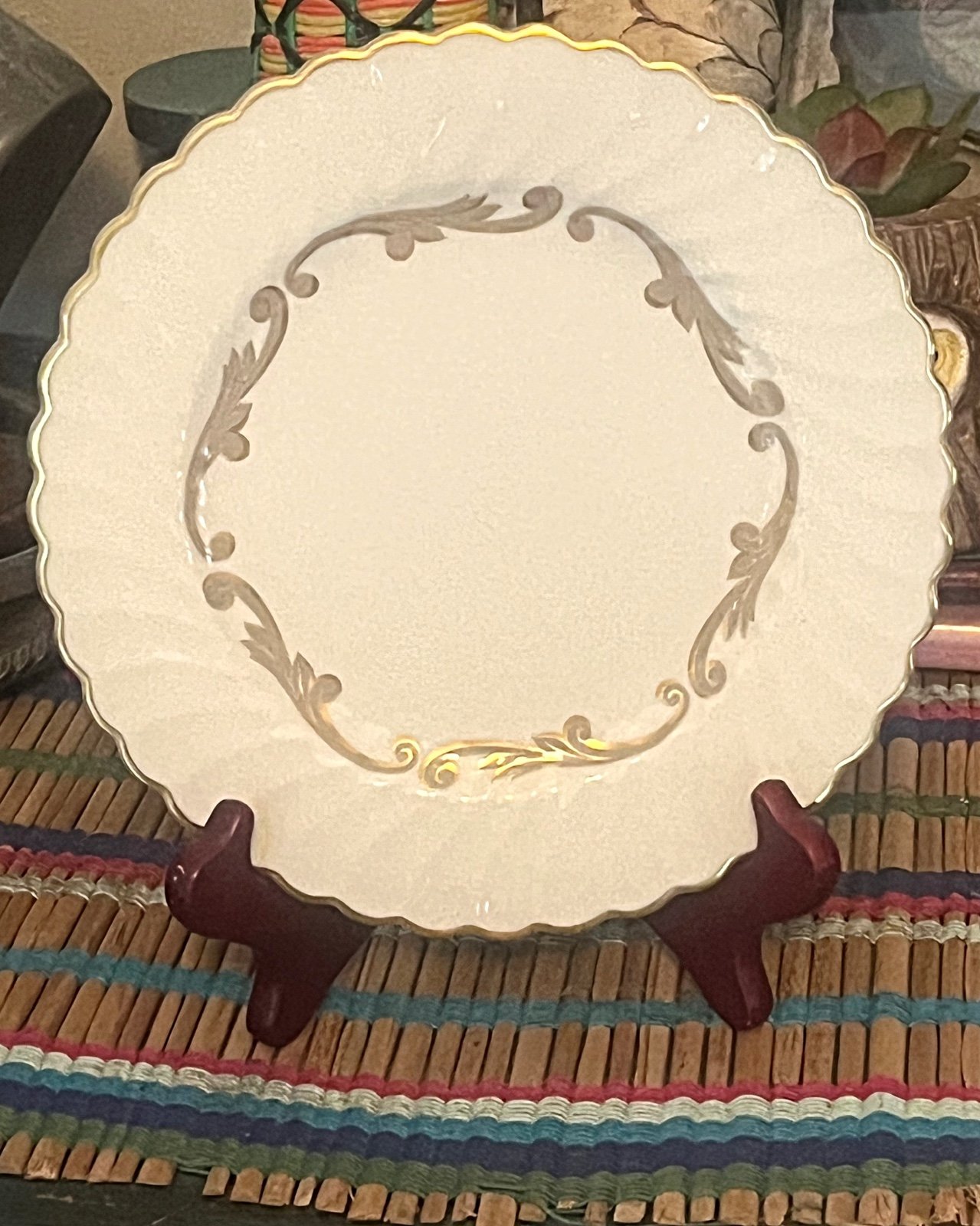 Lot of 6 Syracuse China Baroque Salad Plates 8 1/8” Excellent Condition