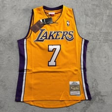 Los Angeles Lakers 09-10 Lamar Odom Jersey Medium NBA Basketball Mitchell Ness